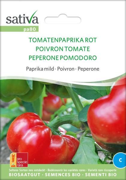 Paprika TOMATENPAPRIKA Rot (Biosaatgut)