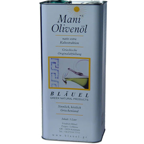 Olivenöl - KORONEIKI, Bläuel 5 Liter Kanister, Mani