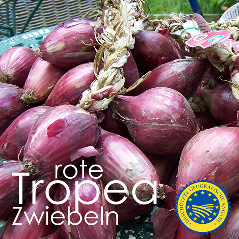 Rote Tropea Zwiebeln IGP aus Kalabrien