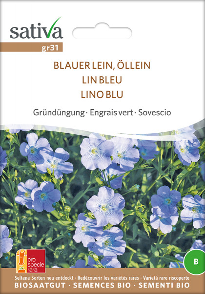 Lein, blauer Öllein (Bio-Saatgut)