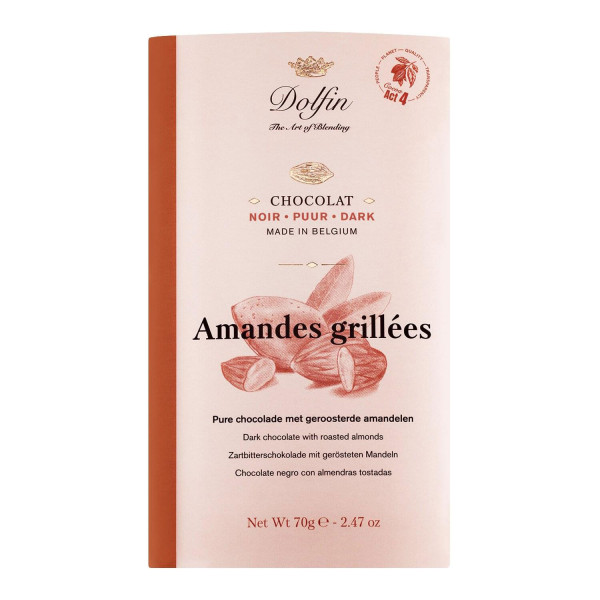 °Zartbitterschokolade mit gerösteten Mandeln, Belgien
