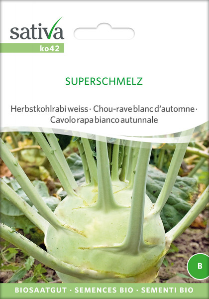 Kohlrabi 'SUPERSCHMELZ' (demeter-Biosaatgut)