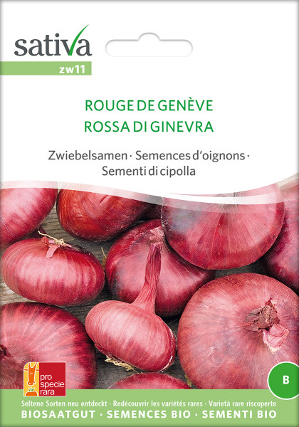 Zwiebelsamen ROUGE DE GENÈVE (demeter-Bio Saatgut PSR)