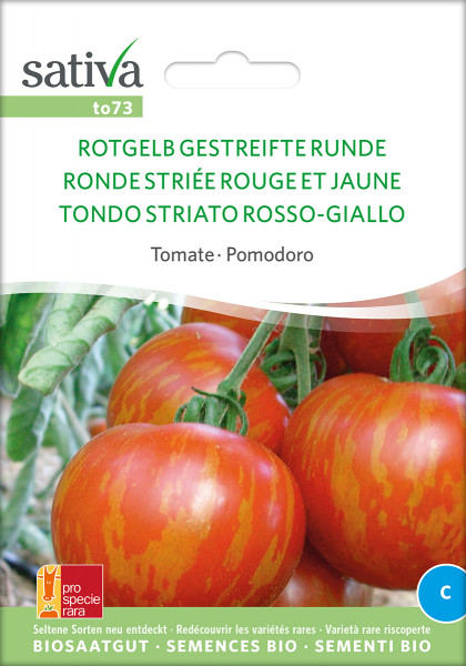 Tomate ROTGELB GESTREIFTE RUNDE (Saatgut demeter/PSR)
