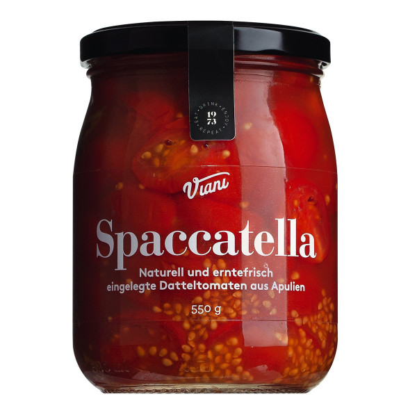 SPACCATELLA, apulische Datteltomaten, halbiert