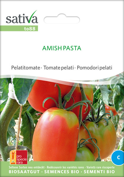 Tomate AMISH PASTA (demeter-Biosaatgut; Tomatenrarität /PSR)