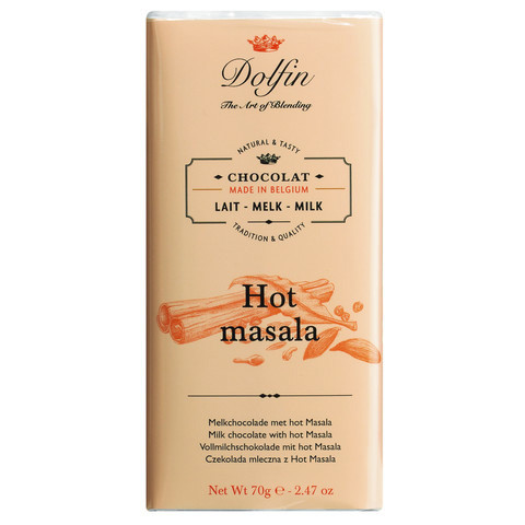 Vollmilchschokolade mit Hot Masala von Dolfin /Belgien
