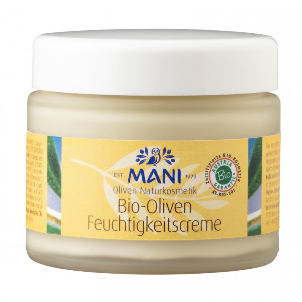 MANI Bio-Oliven Feuchtigkeitscreme, 100 g Glas