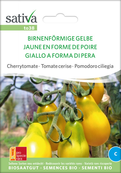 Tomate Birnenfoermige Gelbe Cherry (Biosaatgut)