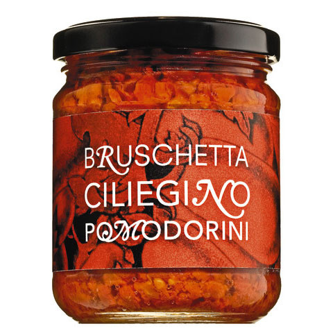 Bruschetta ciliegino pomodorini, Bruschetta aus Kirschtomaten