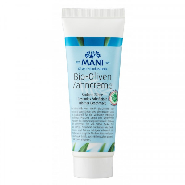 MANI Bio-Oliven Zahnpasta, 80 ml Tube